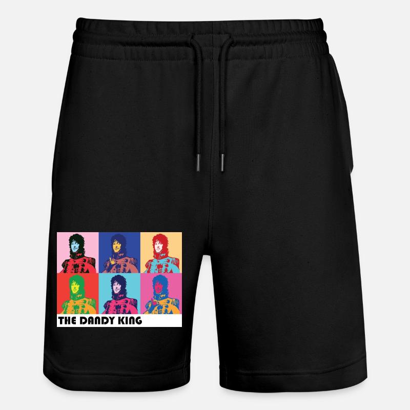 Dandy King Pop-Art-Porträt - Stanley/Stella Unisex Bio Joggingshorts Trainer  - Schwarz