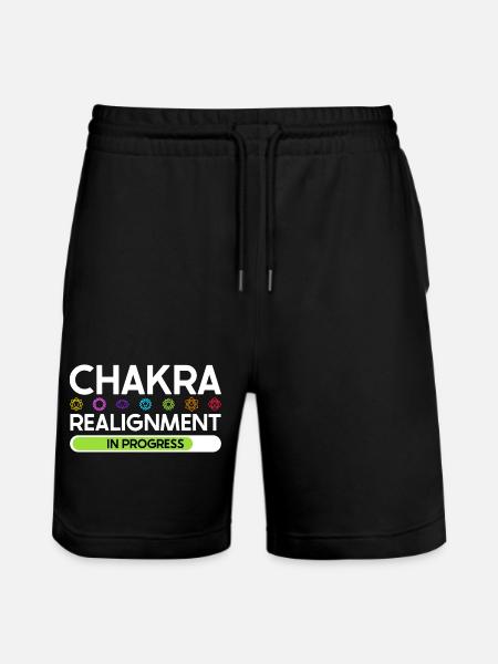 Chakra Alignment - Energy in Flow - Stanley/Stella Trainer Unisex Organic Jogging Shorts - black
