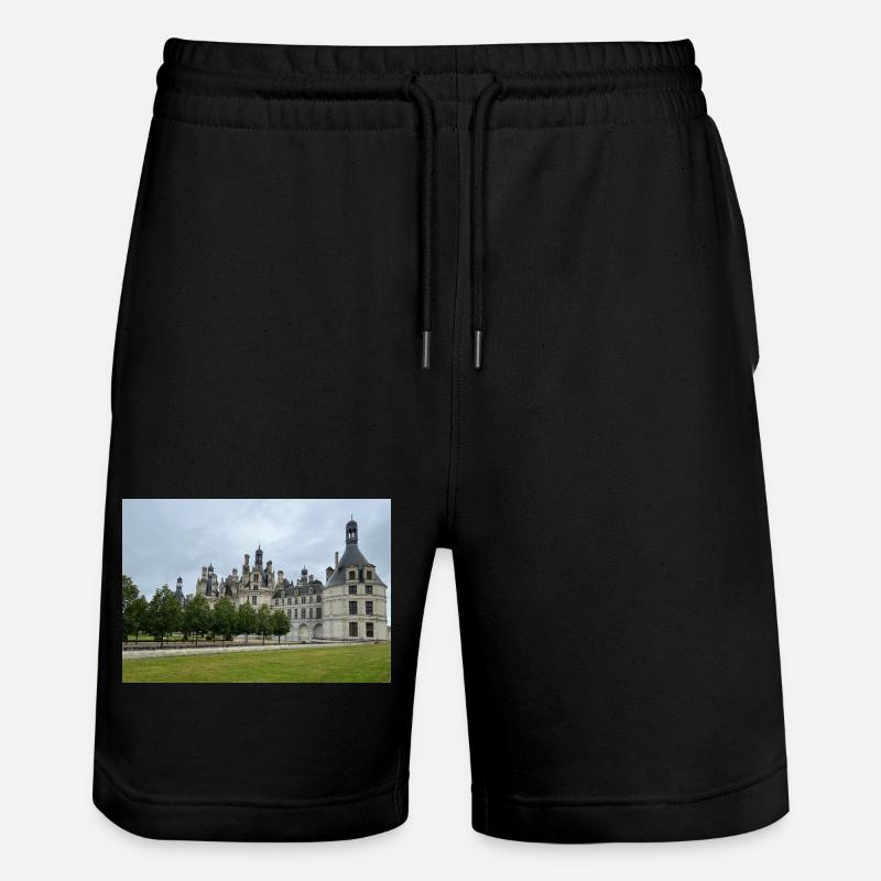 Château de Chambord - Stanley/Stella Unisex Bio Joggingshorts Trainer - Schwarz