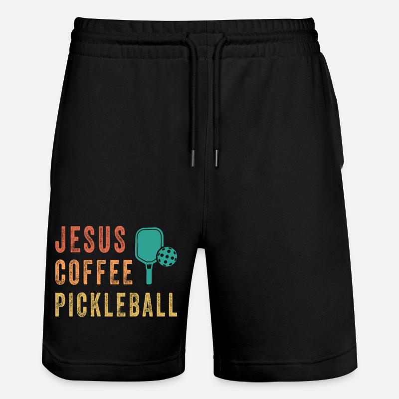 Jesus Coffee Pickleball - Short de jogging bio TRAINER Stanley/Stella unisexe - noir