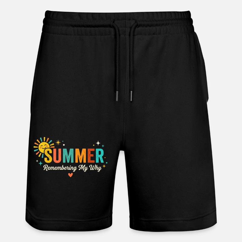 Summer Sun Remembering My Why - Stanley/Stella Trainer Unisex Organic Jogging Shorts - black
