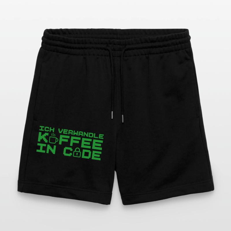 Informatik Verwandle Kaffee in Code Programmierer Stanley/Stella Unisex Bio Joggingshorts Trainer 