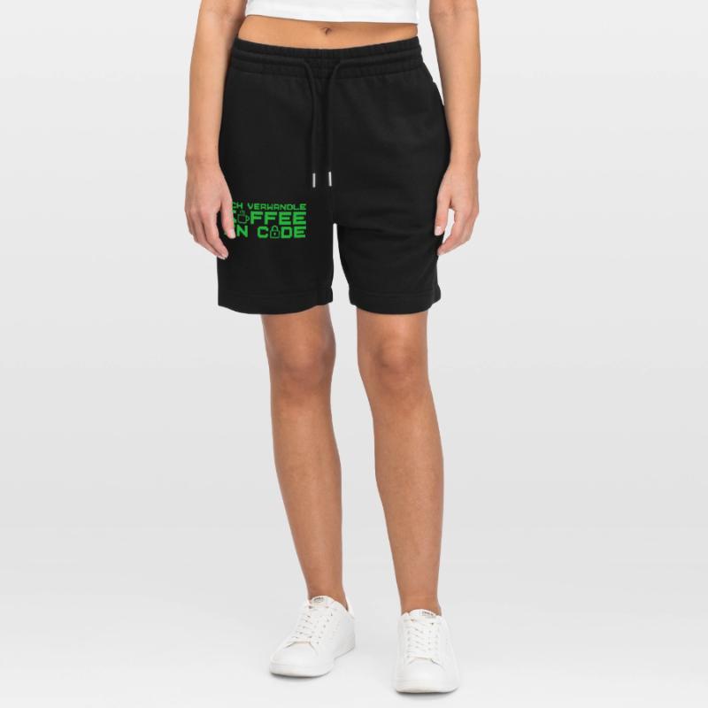 Informatik Verwandle Kaffee in Code Programmierer Stanley/Stella Unisex Bio Joggingshorts Trainer 