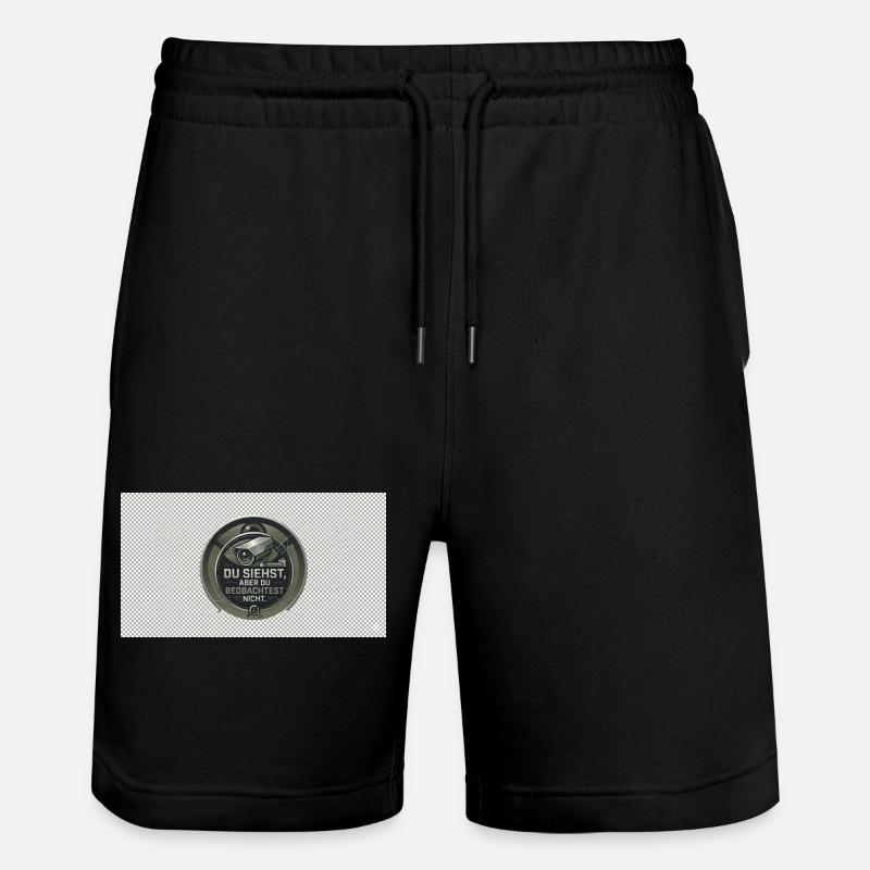 DU SIEHST - Stanley/Stella Unisex Bio Joggingshorts Trainer - Schwarz