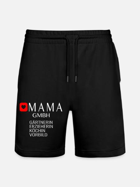 Mama GmbH Spruch Geschenkidee - Stanley/Stella Unisex Bio Joggingshorts Trainer  - Schwarz