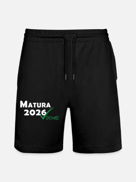 Matura 2026 Done - Stanley/Stella Unisex Bio Joggingshorts Trainer - Schwarz