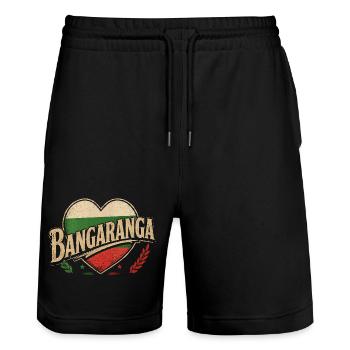 Bulgarian Bangaranga - Stanley/Stella Trainer Unisex Organic Jogging Shorts - black - Front - Nik (191cm) & Marisol (170cm)