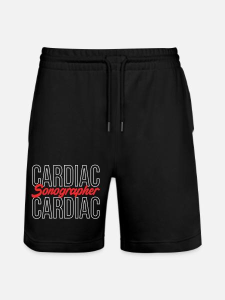 Cardiogram, cardiography, sonography, ultrasound - Stanley/Stella Trainer Unisex Organic Jogging Shorts - black