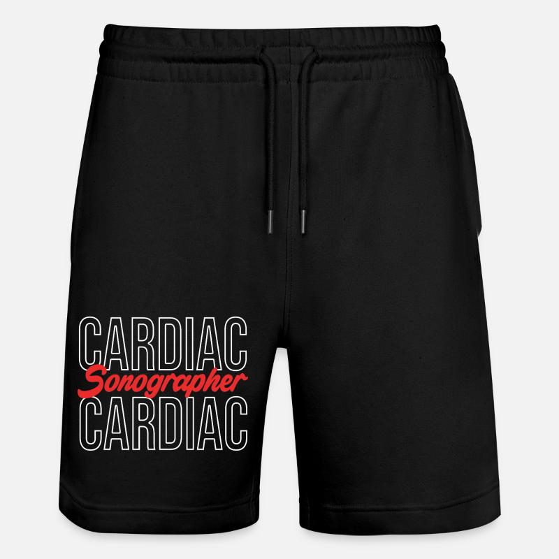 Cardiogramme, cardiographie, échographie, échographie - Short de jogging bio TRAINER Stanley/Stella unisexe - noir