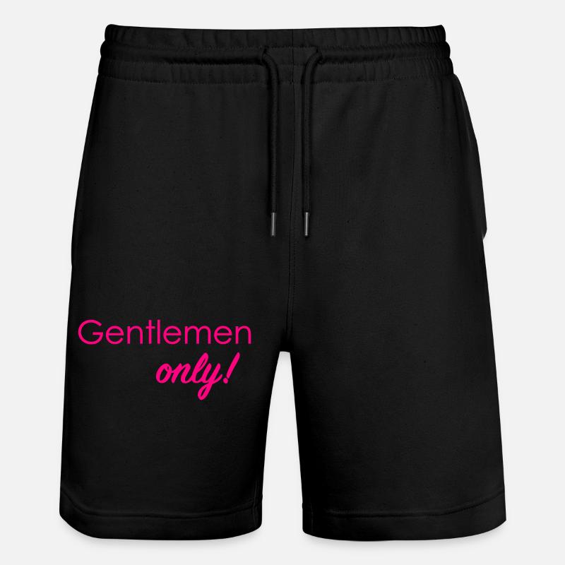 Gentlemen only! - Stanley/Stella Trainer Unisex Organic Jogging Shorts - black