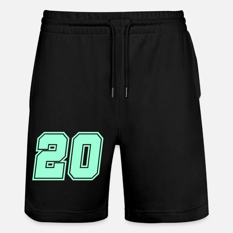 20- - Stanley/Stella Trainer Unisex Organic Jogging Shorts - black