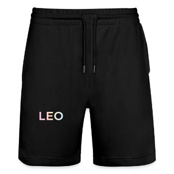 Pastel Leo Gradient Zodiac - Stanley/Stella Trainer Unisex Organic Jogging Shorts - black - Front - Nik (191cm) & Marisol (170cm)