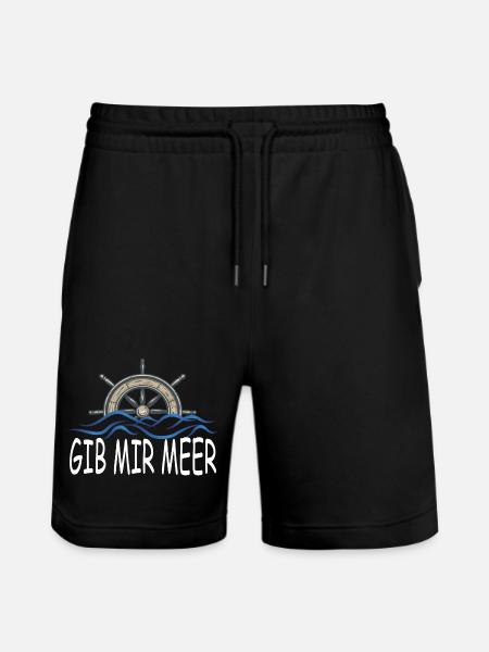 Gib mir Meer - Stanley/Stella Unisex Bio Joggingshorts Trainer - Schwarz