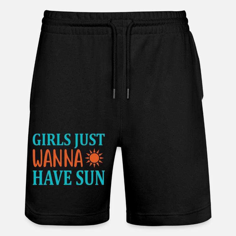 Les filles veulent avoir le soleil - Short de jogging bio TRAINER Stanley/Stella unisexe - noir