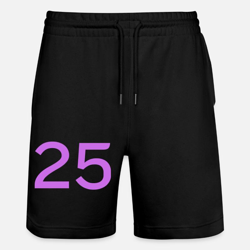 25 - Stanley/Stella Trainer Unisex Organic Jogging Shorts - black