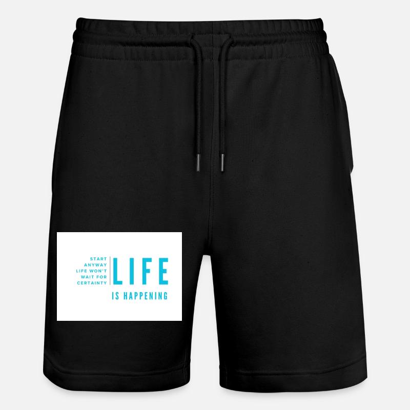 La vie se passe - Short de jogging bio TRAINER Stanley/Stella unisexe - noir