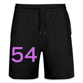 54 - Stanley/Stella Trainer Unisex Organic Jogging Shorts - black - Front - Nik (191cm) & Marisol (170cm)