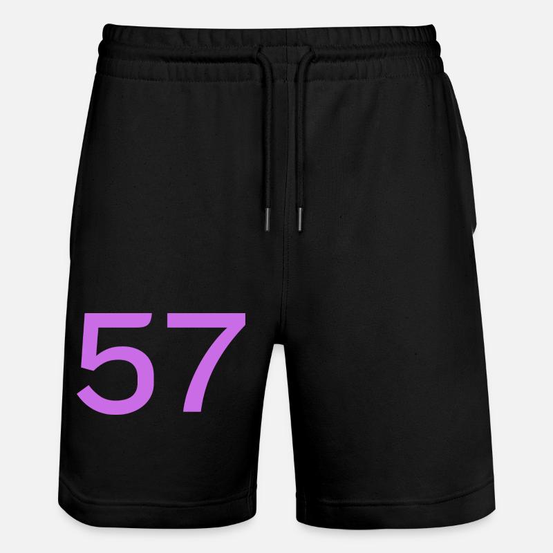 57 - Stanley/Stella Trainer Unisex Organic Jogging Shorts - black