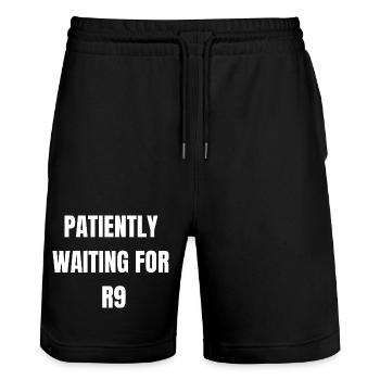 Attendre patiemment R9 - Short de jogging bio TRAINER Stanley/Stella unisexe - noir - Devant - Nik (191cm) & Marisol (170cm)