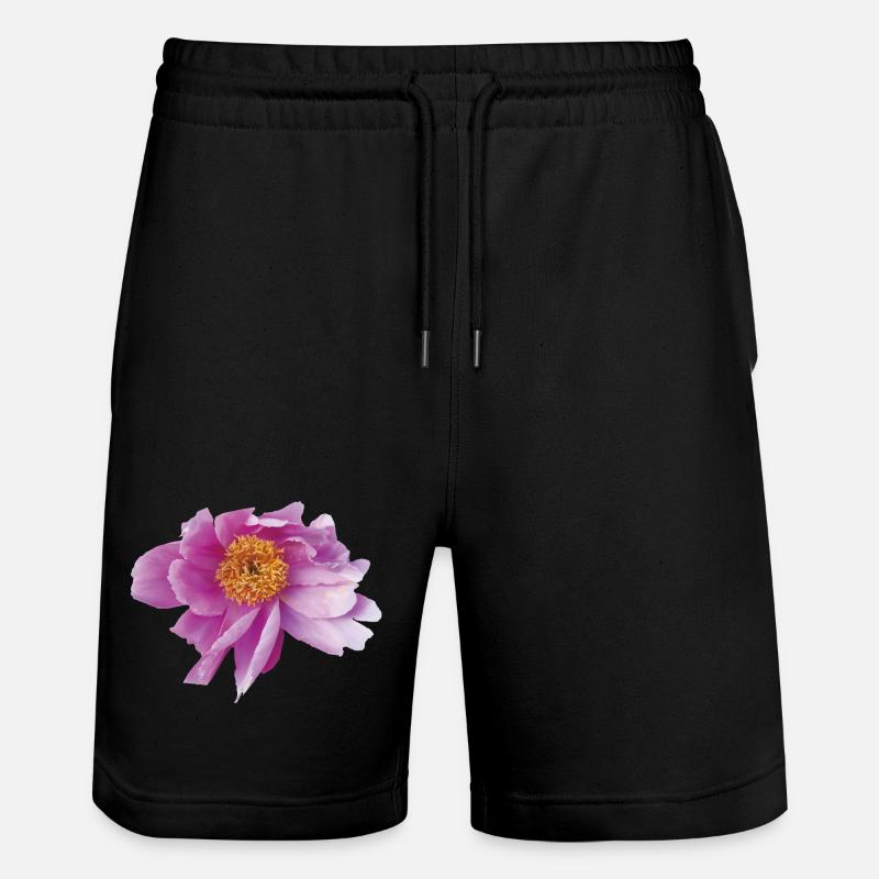 Peony_Dancing_in_Wind - Stanley/Stella Trainer Unisex Organic Jogging Shorts - black