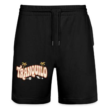 Tranquilo - Stanley/Stella Unisex Bio Joggingshorts Trainer  - Schwarz - Vorne - Nik (191cm) & Marisol (170cm)