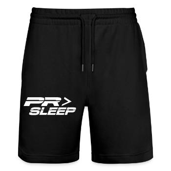 PR > Sleep | Powerlifting Powerlifting Gift Gym  - Stanley/Stella Trainer Unisex Organic Jogging Shorts - black - Front - Nik (191cm) & Marisol (170cm)