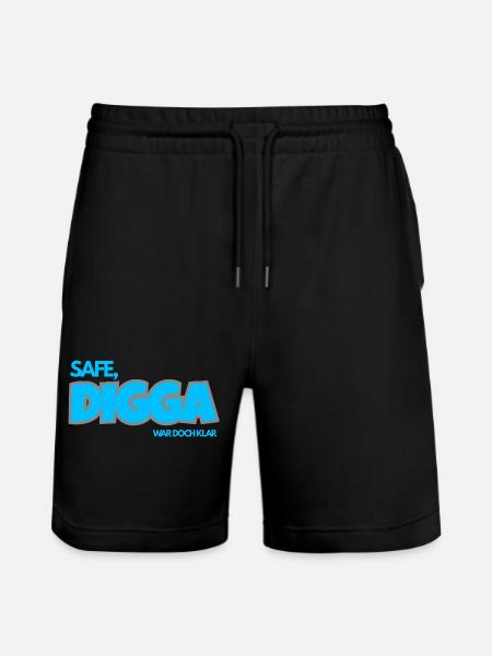 SAFE. DIGGA, IT WAS CLEAR. - Stanley/Stella Trainer Unisex Organic Jogging Shorts - black