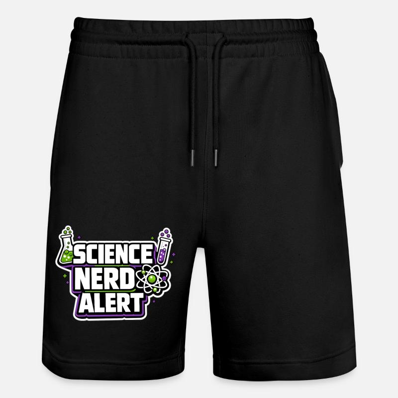 Nerd scientifique Motif d’alerte - Short de jogging bio TRAINER Stanley/Stella unisexe - noir
