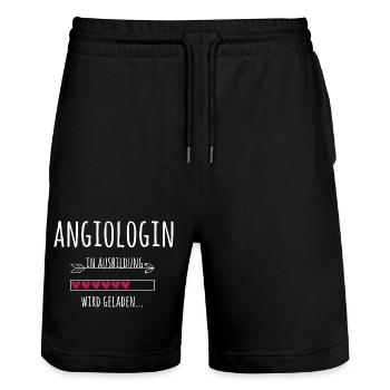 Angiologin Ausbildung Medizinstudium Ärztin - Stanley/Stella Unisex Bio Joggingshorts Trainer  - Schwarz - Vorne - Nik (191cm) & Marisol (170cm)