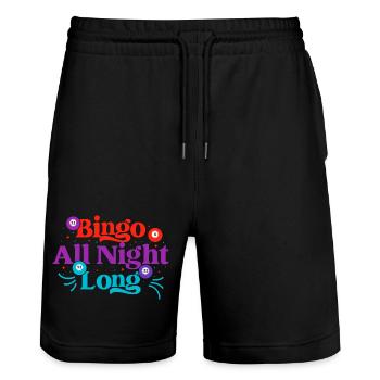Bingo Bingo Bingo toute la nuit Bingo - Short de jogging bio TRAINER Stanley/Stella unisexe - noir - Devant - Nik (191cm) & Marisol (170cm)