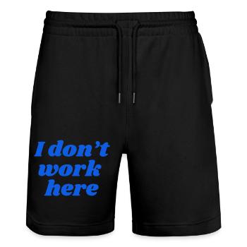 I don't work here - Stanley/Stella Unisex Bio Joggingshorts Trainer  - Schwarz - Vorne - Nik (191cm) & Marisol (170cm)