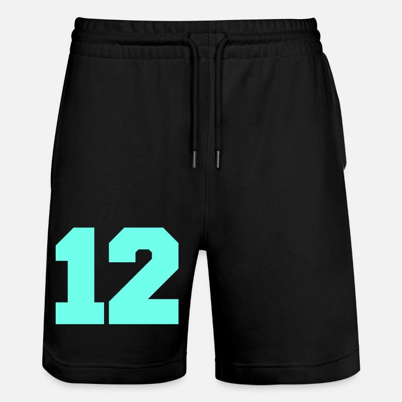 12 - Stanley/Stella Unisex Bio Joggingshorts Trainer  - Schwarz