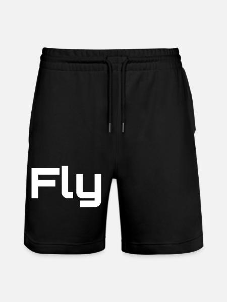 Fly Better - Stanley/Stella Trainer Unisex Organic Jogging Shorts - black
