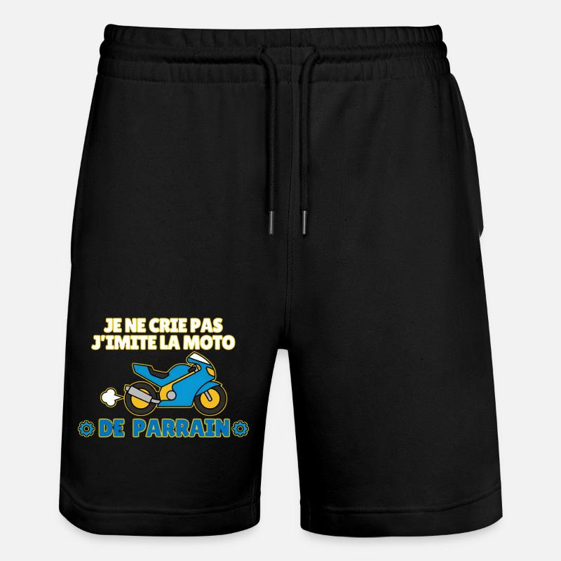 J'imite la moto de parrain - Short de jogging bio TRAINER Stanley/Stella unisexe - noir