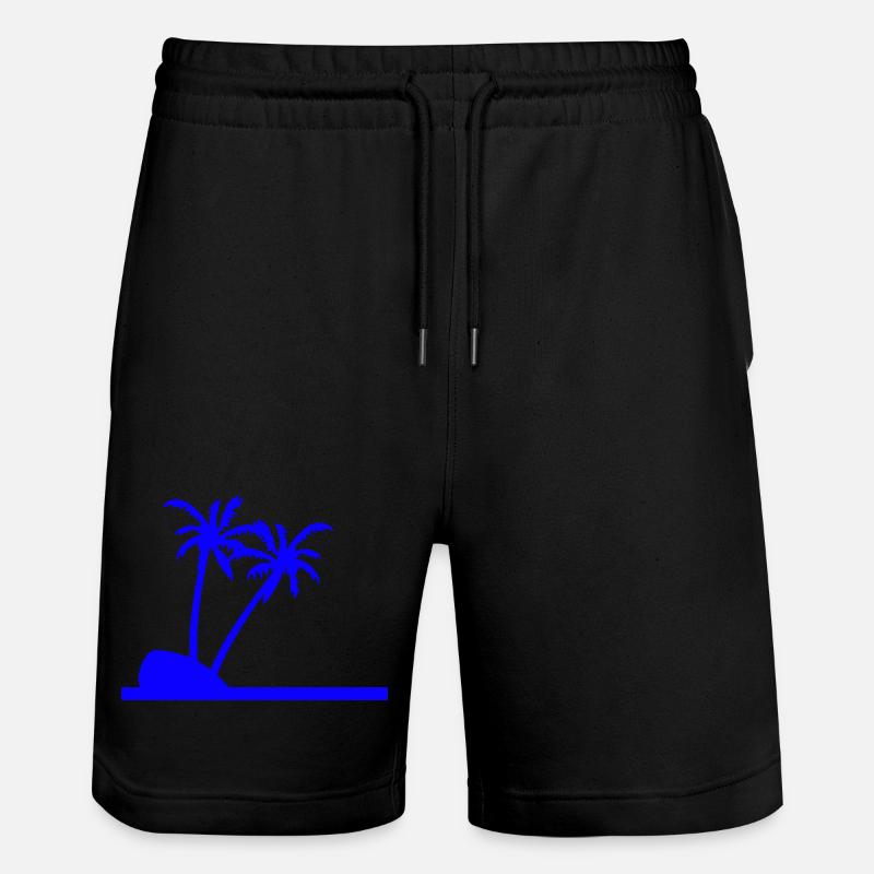Palmen - Stanley/Stella Unisex Bio Joggingshorts Trainer  - Schwarz