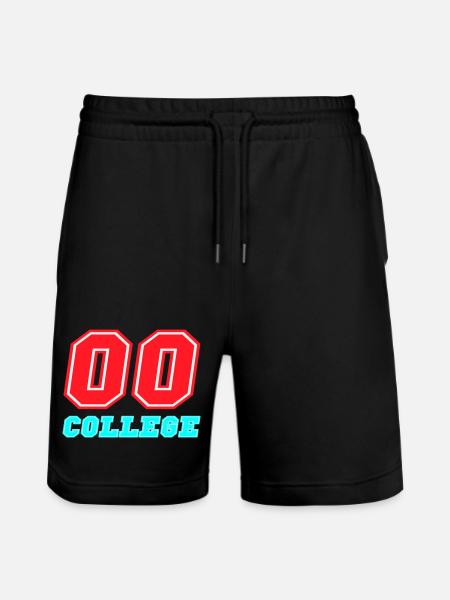 00 College Neon Emblem - Stanley/Stella Trainer Unisex Organic Jogging Shorts - black