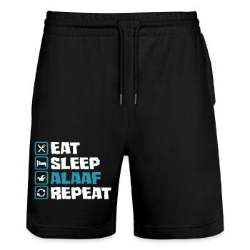 Eat Sleep Alaaf Repeat Carnival Cologne Costume - Short de jogging bio TRAINER Stanley/Stella unisexe - noir - Devant - Nik (191cm) & Marisol (170cm)