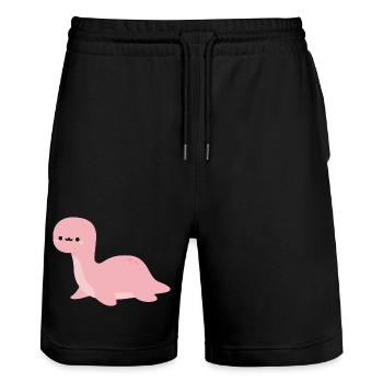 Brontosaurus Harmonica - Stanley/Stella Trainer Unisex Organic Jogging Shorts - black - Front - Nik (191cm) & Marisol (170cm)