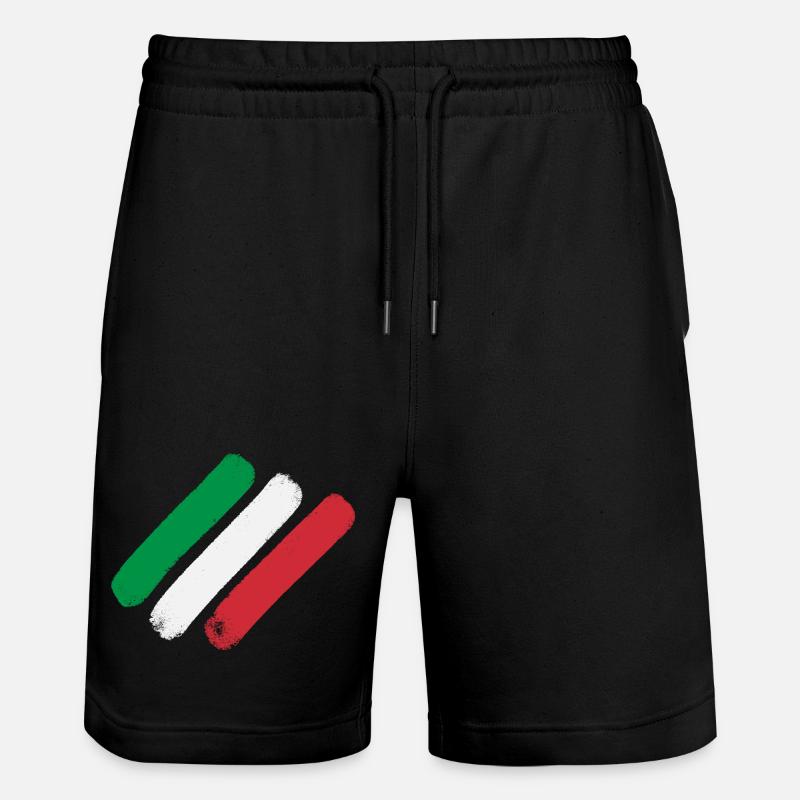 Drapeau italien - Bandes - Short de jogging bio TRAINER Stanley/Stella unisexe - noir