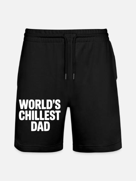 World's Chillest Dad - Stanley/Stella Trainer Unisex Organic Jogging Shorts - black