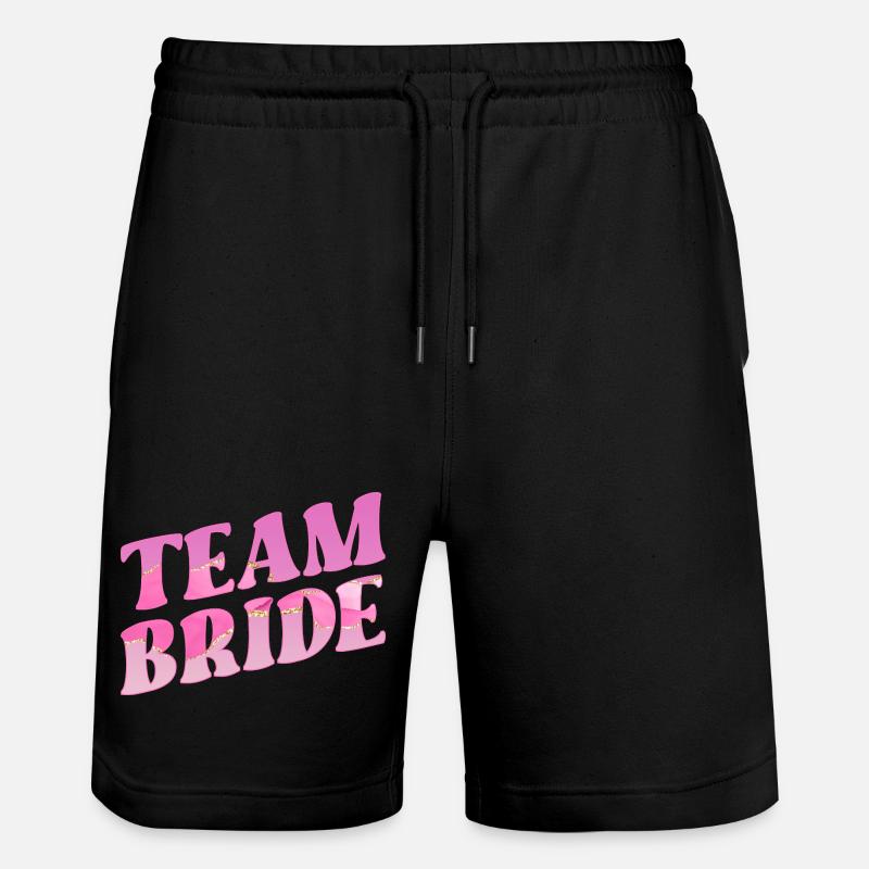 Équipe de mariage mariée - Short de jogging bio TRAINER Stanley/Stella unisexe - noir