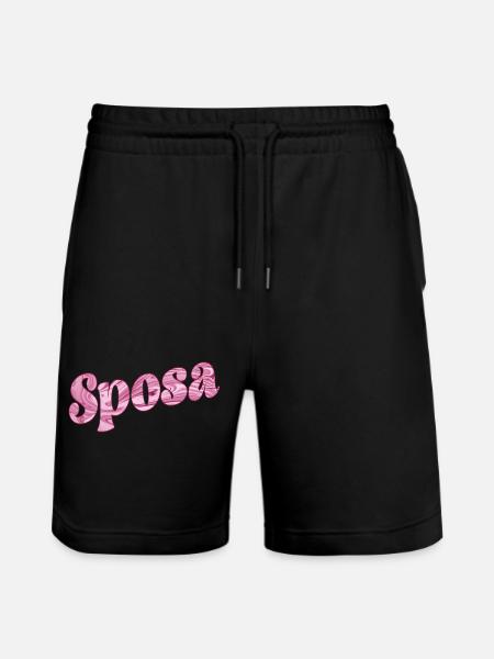 Italy Bride - Stanley/Stella Trainer Unisex Organic Jogging Shorts - black