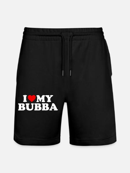 Ich liebe meinen Bubba - Stanley/Stella Unisex Bio Joggingshorts Trainer  - Schwarz
