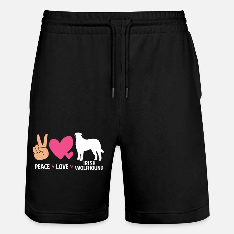 Irish wolfhound - Stanley/Stella Trainer Unisex Organic Jogging Shorts - black
