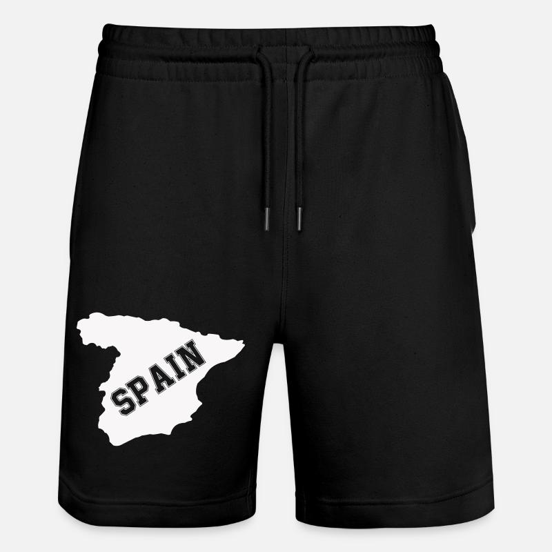 Spain Spain - Stanley/Stella Trainer Unisex Organic Jogging Shorts - black