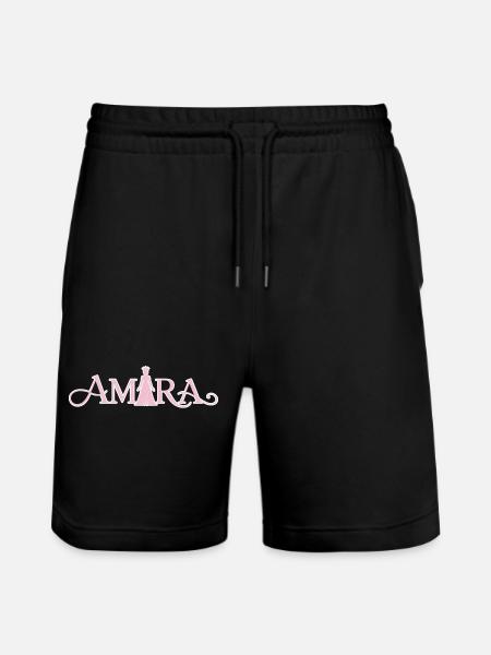 Amara Princess Pink Couture - Stanley/Stella Trainer Unisex Organic Jogging Shorts - black