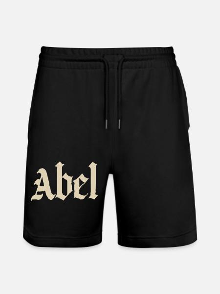 Abel Gothic Script - Stanley/Stella Unisex Bio Joggingshorts Trainer - Schwarz