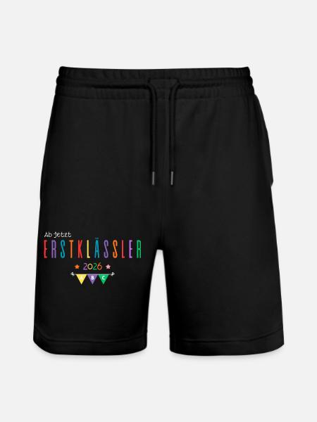 Ab jetzt Erstklässler 2026 - Stanley/Stella Unisex Bio Joggingshorts Trainer - Schwarz