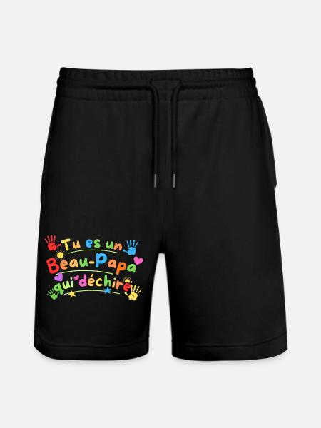 Tu Es Un Beau-Papa Qui Déchire - Short de jogging bio TRAINER Stanley/Stella unisexe - noir