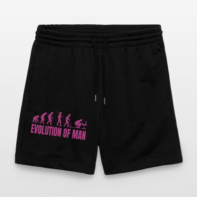 Evolution of Man Programmierer Informatik pink Stanley/Stella Unisex Bio Joggingshorts Trainer 
